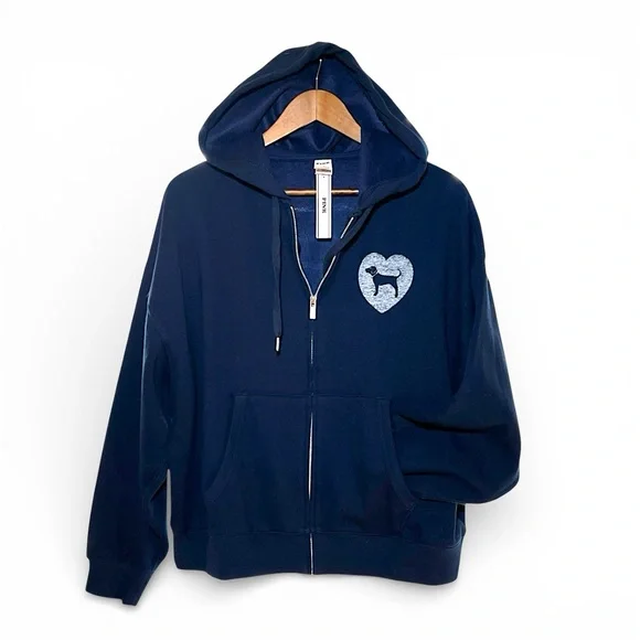 Victoria’s Secret PINK Limited Edition Dog Campus Full Zip Hoodie - Picture 2 of 10